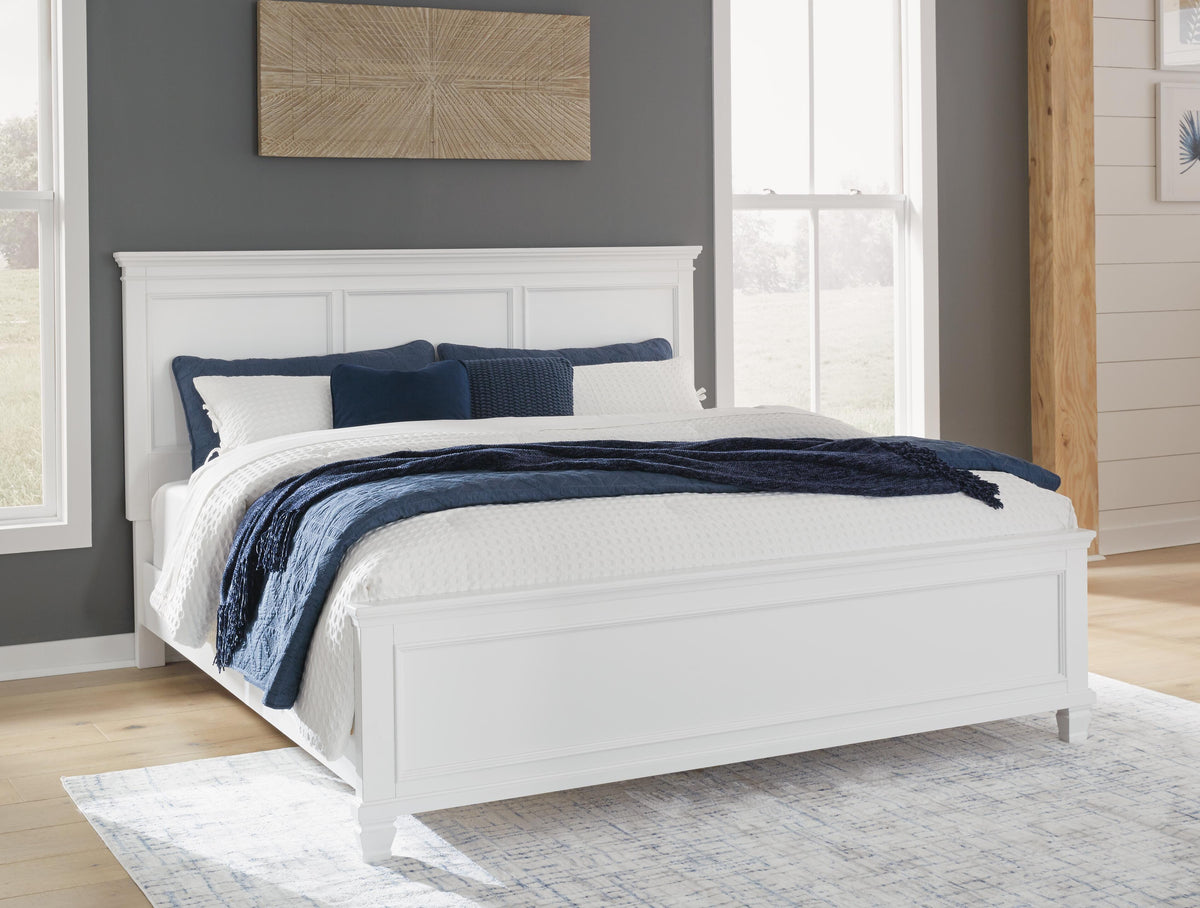 Fortman King Panel Bed, Dresser, Mirror and Nightstand