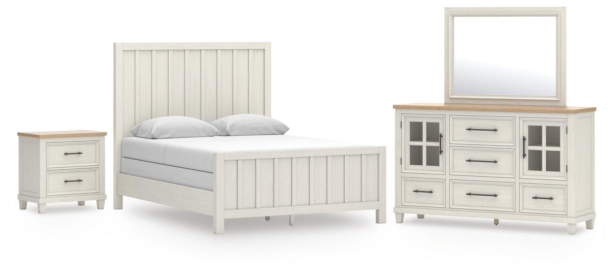 Shaybrock Queen Panel Bed, Dresser, Mirror and Nightstand