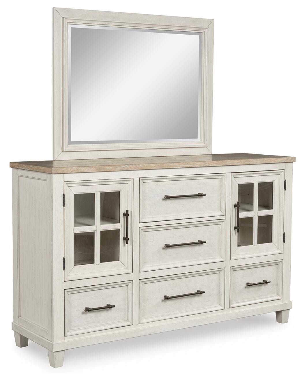 Shaybrock Queen Panel Bed, Dresser and Mirror