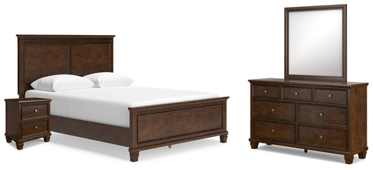 Danabrin Queen Panel Bed, Dresser, Mirror and Nightstand
