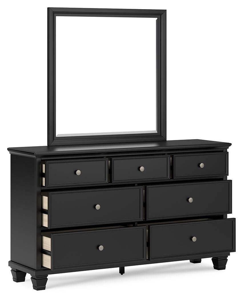 Lanolee Full Panel Bed, Dresser and Mirror