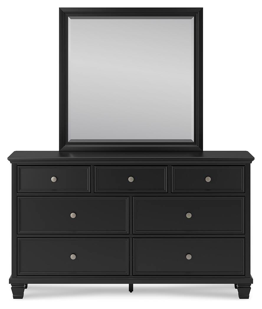 Lanolee King Panel Bed, Dresser, Mirror, Chest and 2 Nightstands