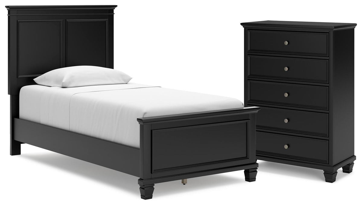 Lanolee Twin Panel Bed and Chest