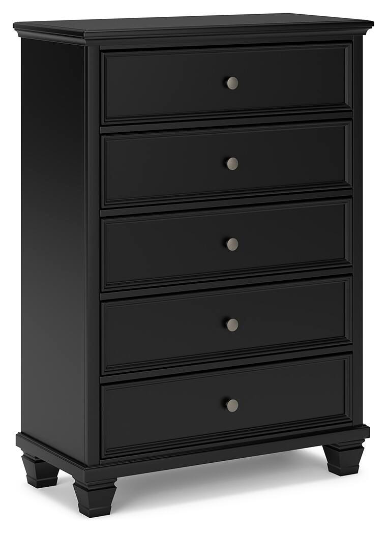 Lanolee King Panel Bed, Dresser, Mirror, Chest and 2 Nightstands
