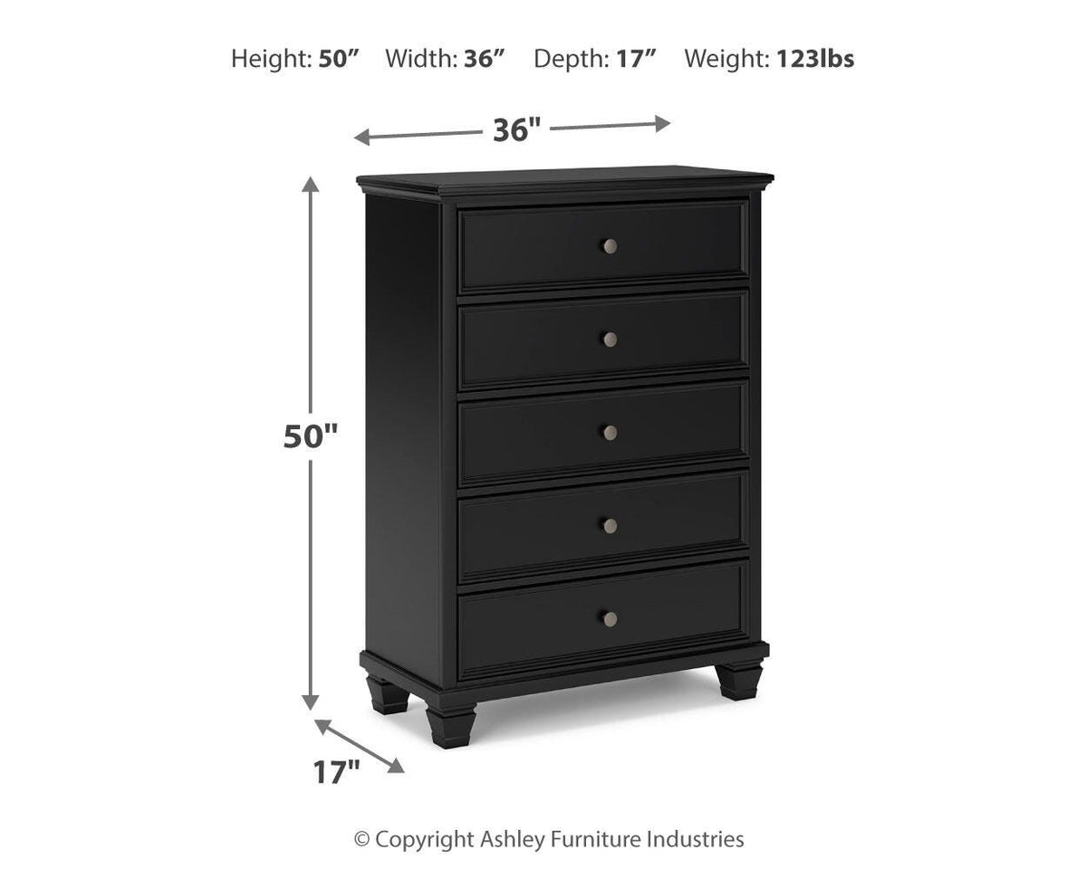 Lanolee Twin Panel Bed and Chest