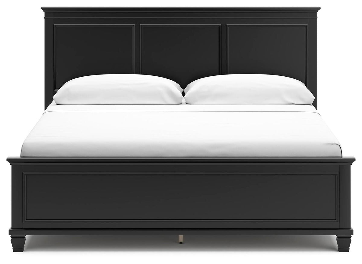 Lanolee King Panel Bed, Dresser, Mirror, Chest and 2 Nightstands