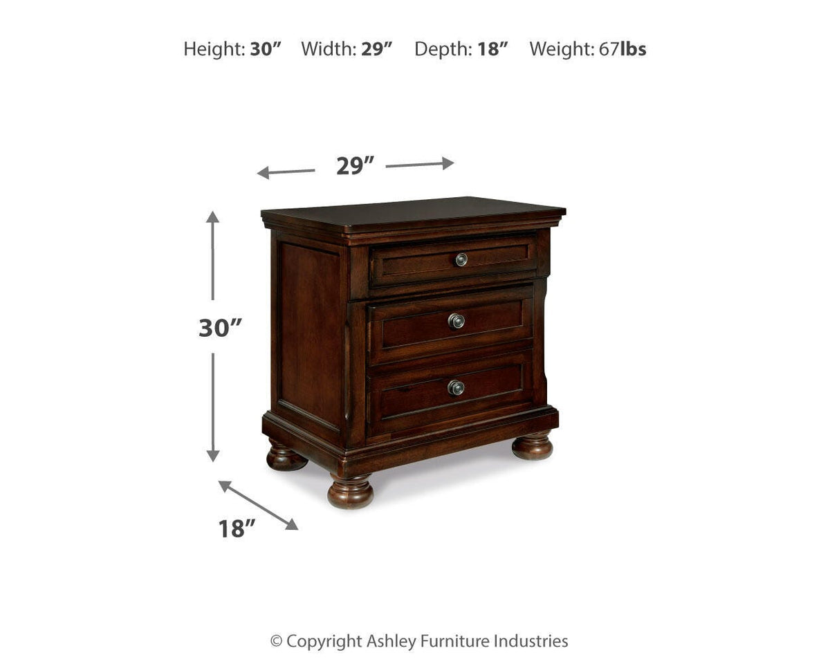 Porter California King Panel Bed, Dresser, Mirror, Chest and 2 Nightstands