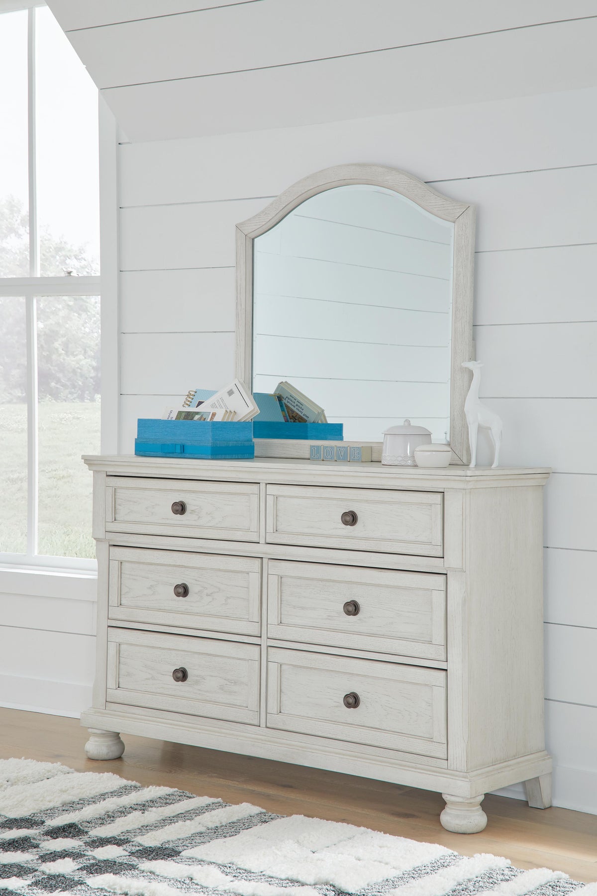 Robbinsdale Twin Storage Bed, Dresser, Mirror and Nightstand