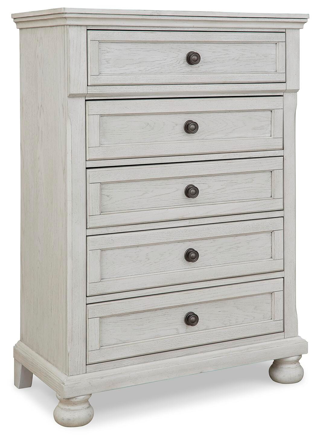 Robbinsdale Full Storage Sleigh Bed, Dresser, Mirror, Chest and Nightstand