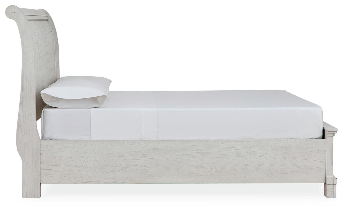 Robbinsdale Full Sleigh Storage Bed, Chest and Nightstand