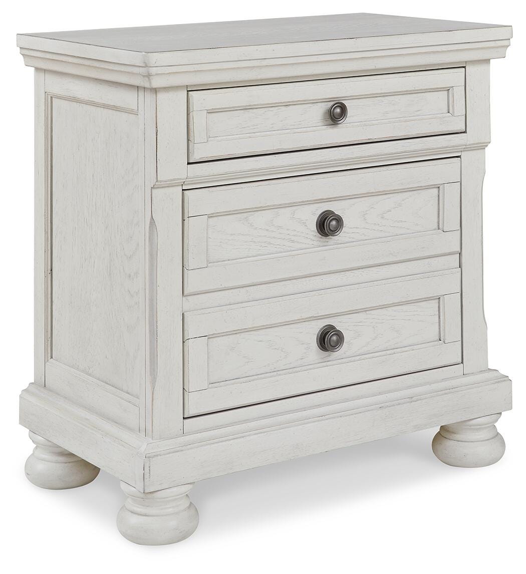 Robbinsdale Full Sleigh Storage Bed, Chest and Nightstand