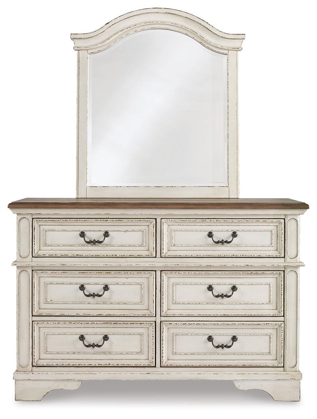 Realyn King Panel Storage Bed, Dresser, Mirror and 2 Nightstands