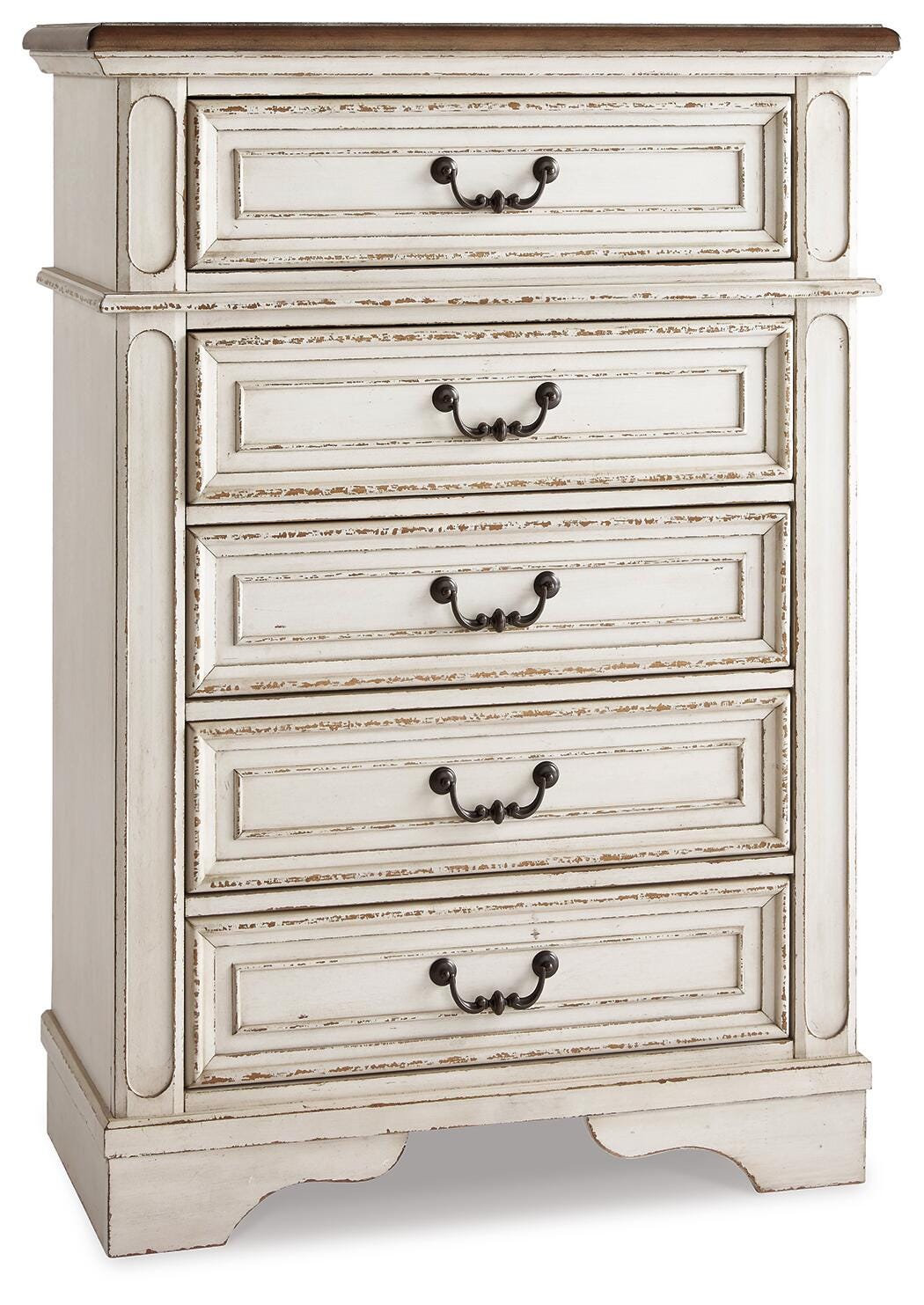 Realyn Full Panel Bed, Dresser and Chest