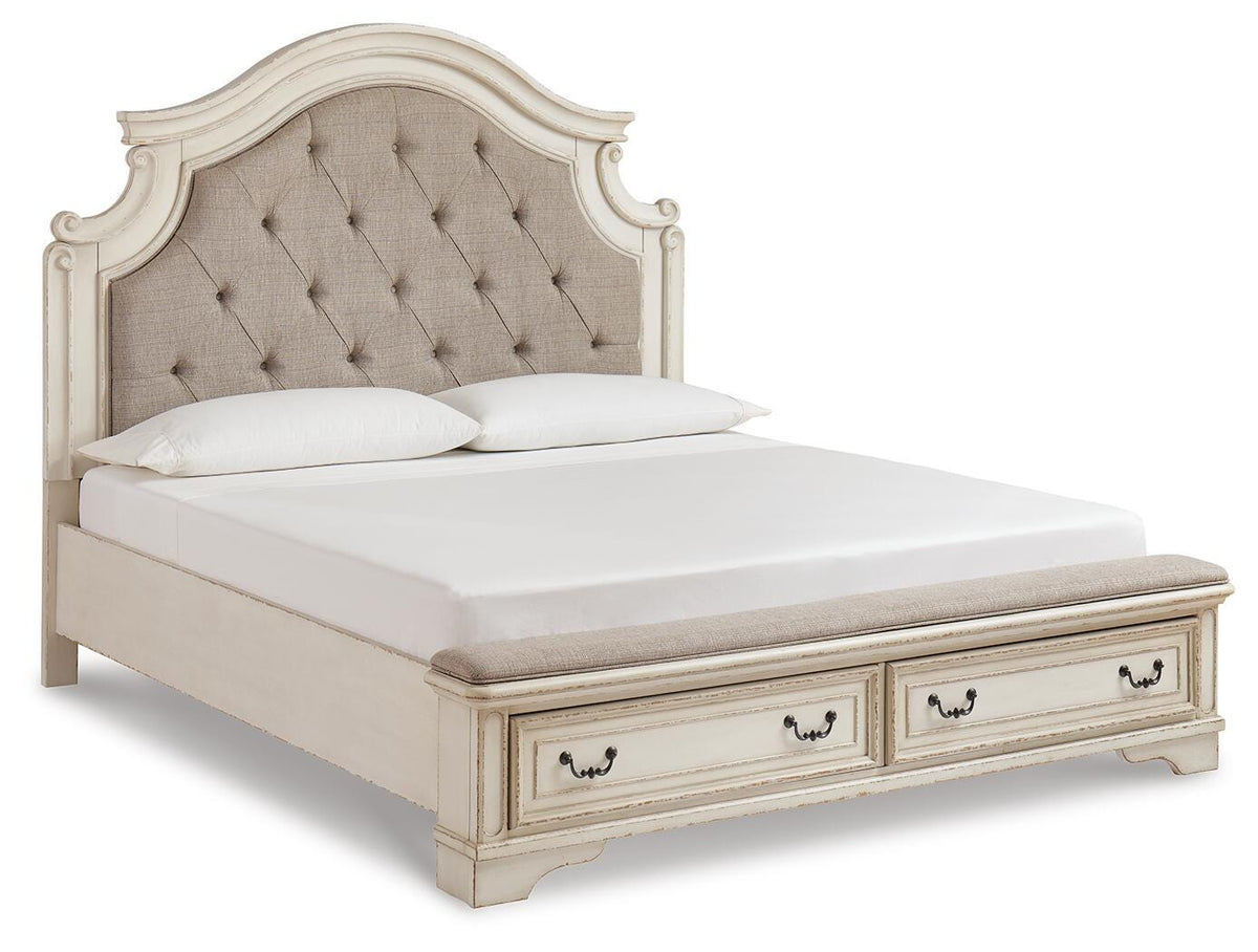 Realyn King Upholstered Storage Bed