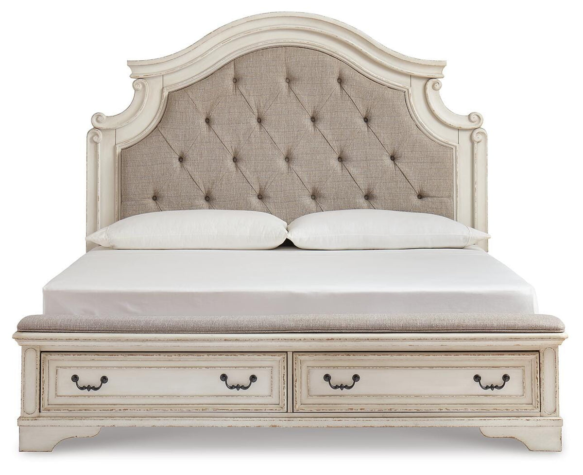 Realyn California King Upholstered Storage Bed