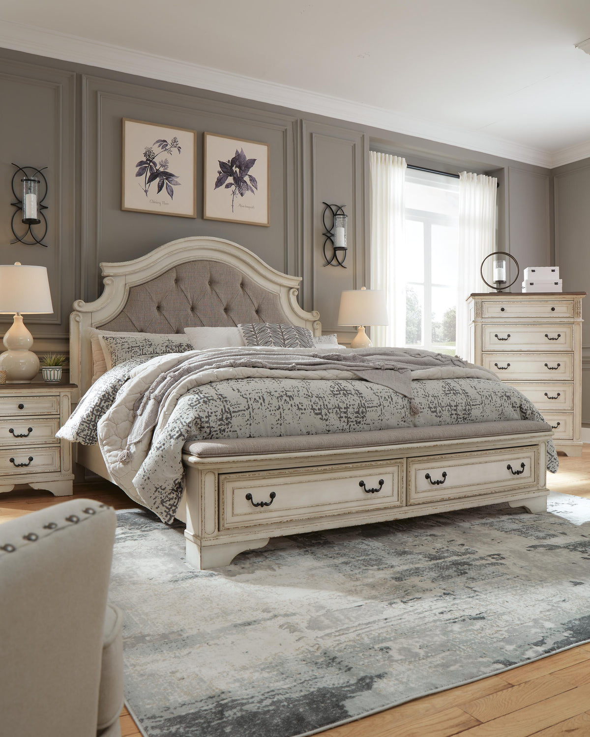 Realyn King Upholstered Storage Bed