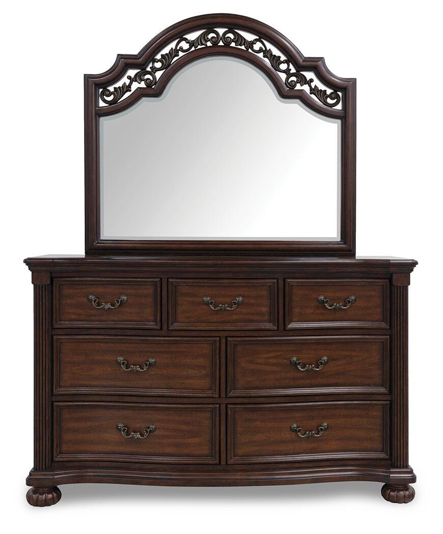 Lavinton King Poster Bed, Dresser, Mirror, Chest and Nightstand
