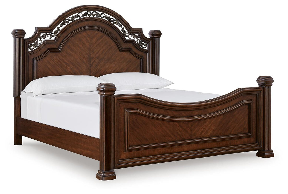 Lavinton King Poster Bed, Dresser, Mirror, Chest and Nightstand
