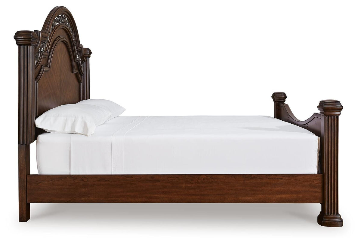 Lavinton King Poster Bed, Dresser, Mirror, Chest and Nightstand