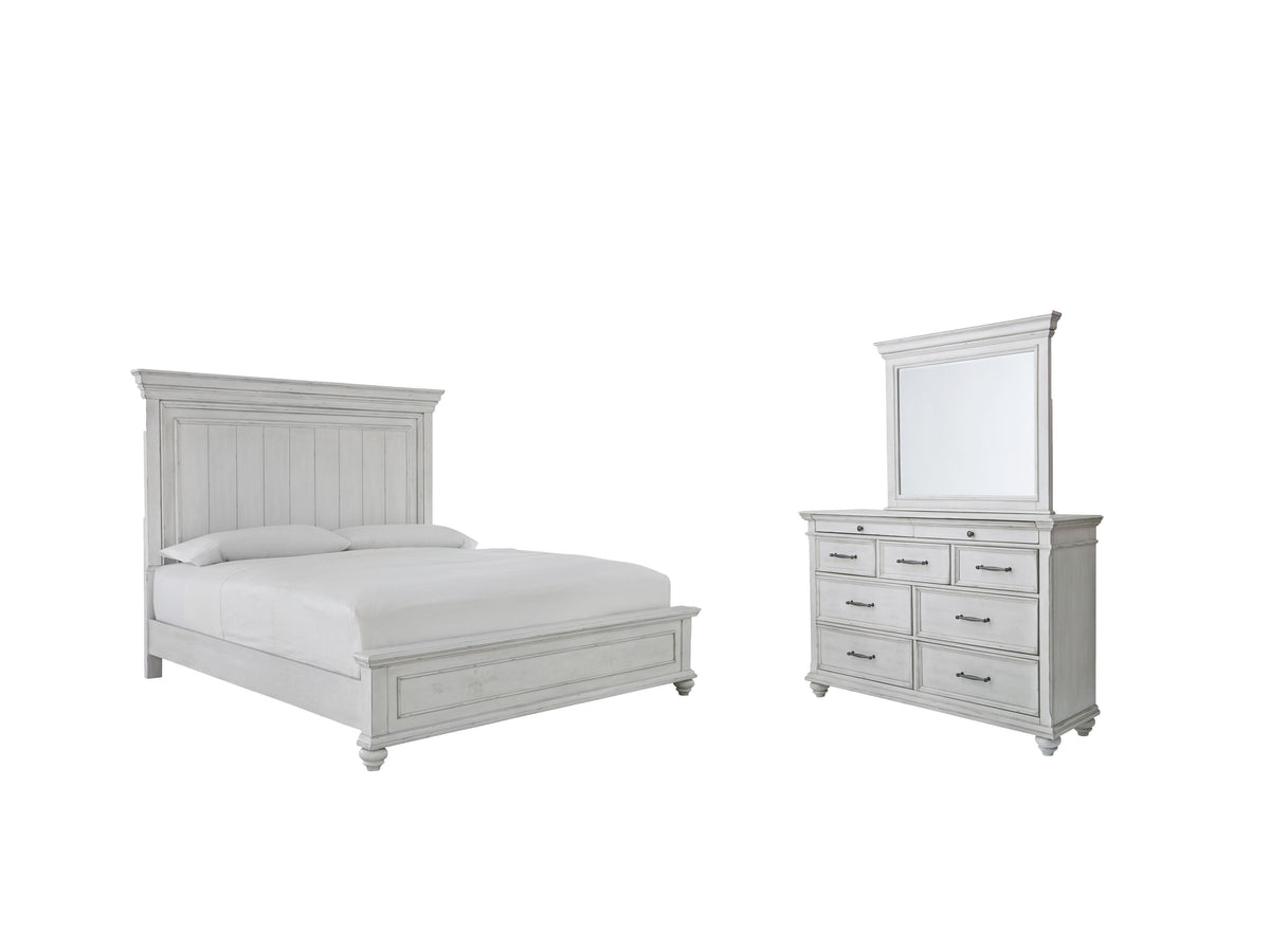 Kanwyn King Panel Bed, Dresser and Mirror