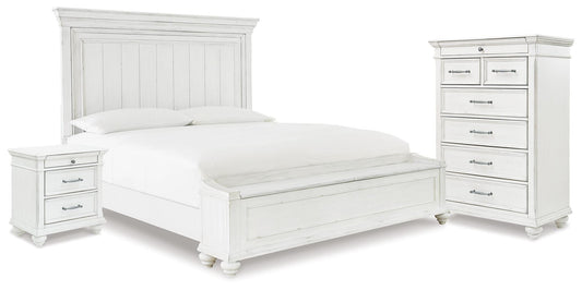 Kanwyn King Panel Storage Bed, Chest and Nightstand