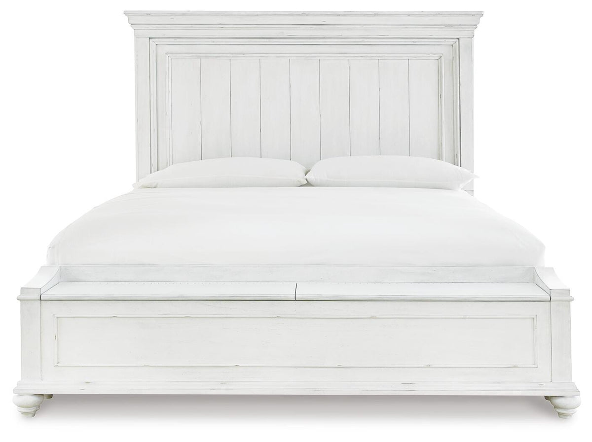 Kanwyn Queen Panel Bed with Storage Bench