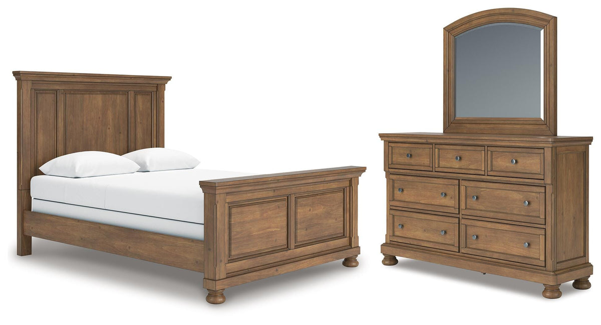 Feddinger Queen Panel Bed, Dresser and Mirror