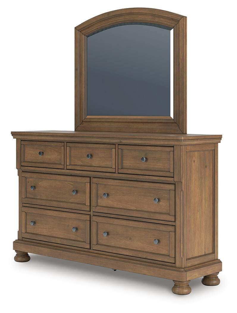 Feddinger Queen Sleigh Bed, Dresser, Mirror, Chest and Nightstand