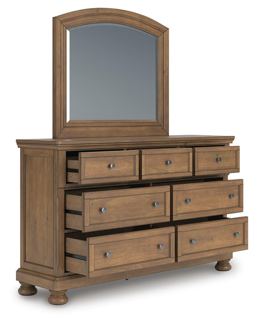 Feddinger Queen Panel Bed, Dresser, Mirror, Chest and 2 Nightstands