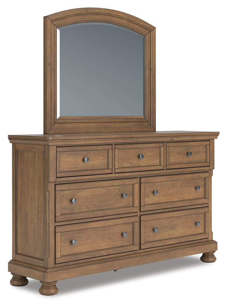 Feddinger Queen Sleigh Bed, Dresser, Mirror, Chest and Nightstand