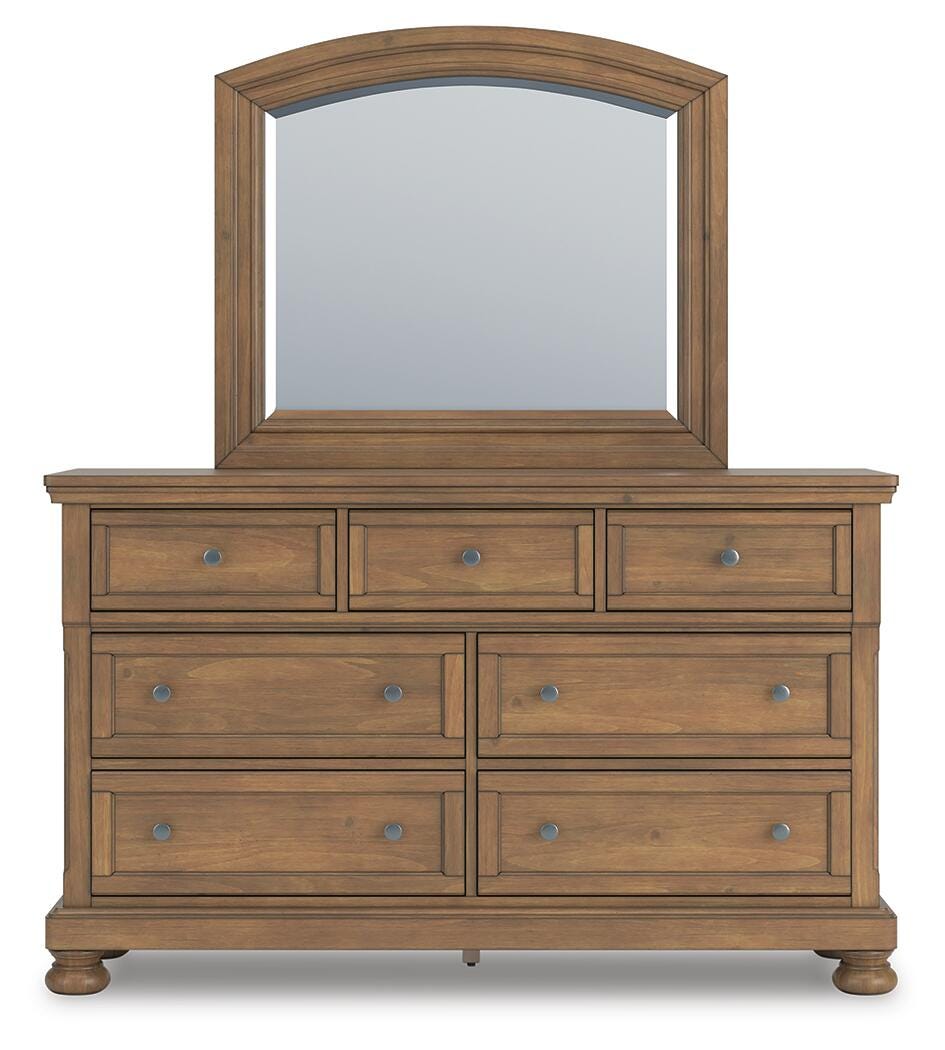 Feddinger King Panel Storage Bed, Dresser, Mirror, Chest and Nightstand