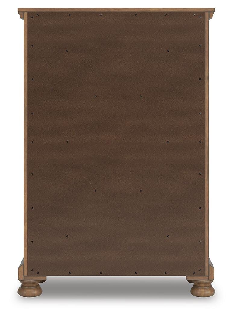 Feddinger King Panel Storage Bed, Dresser, Mirror, Chest and Nightstand