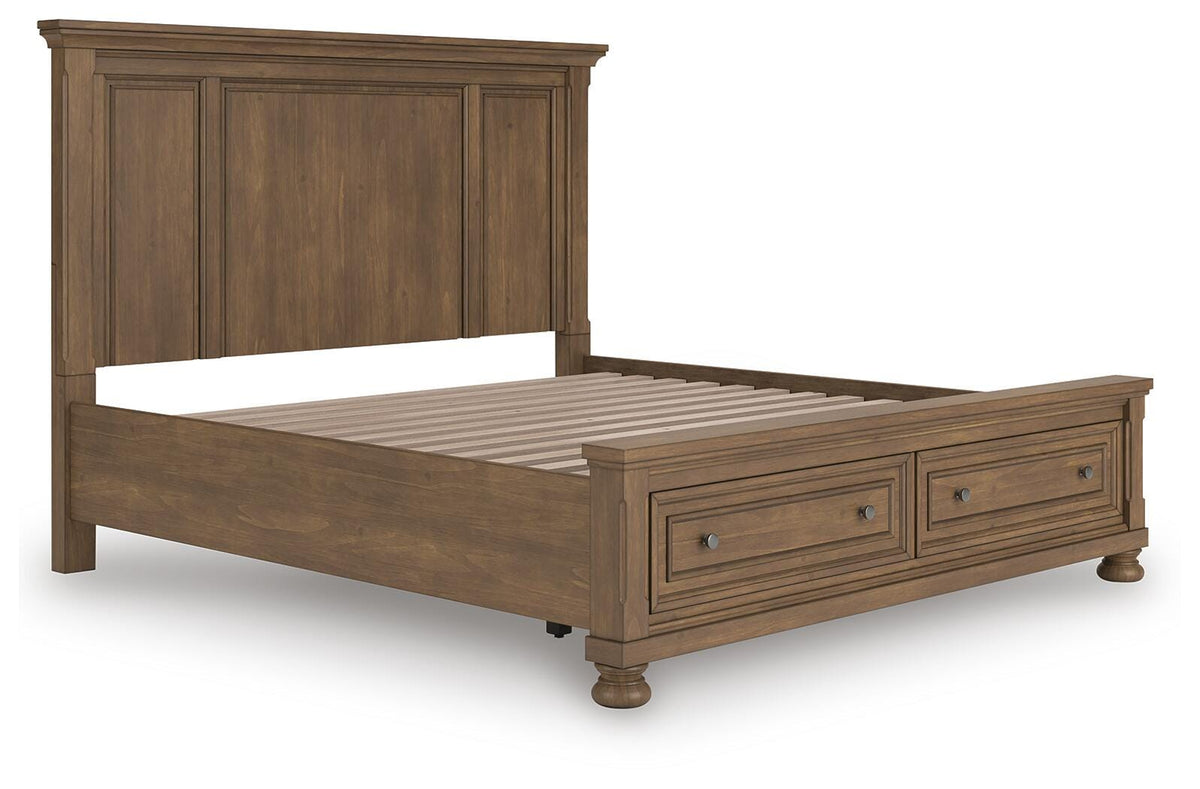 Feddinger King Panel Storage Bed, Dresser, Mirror, Chest and Nightstand