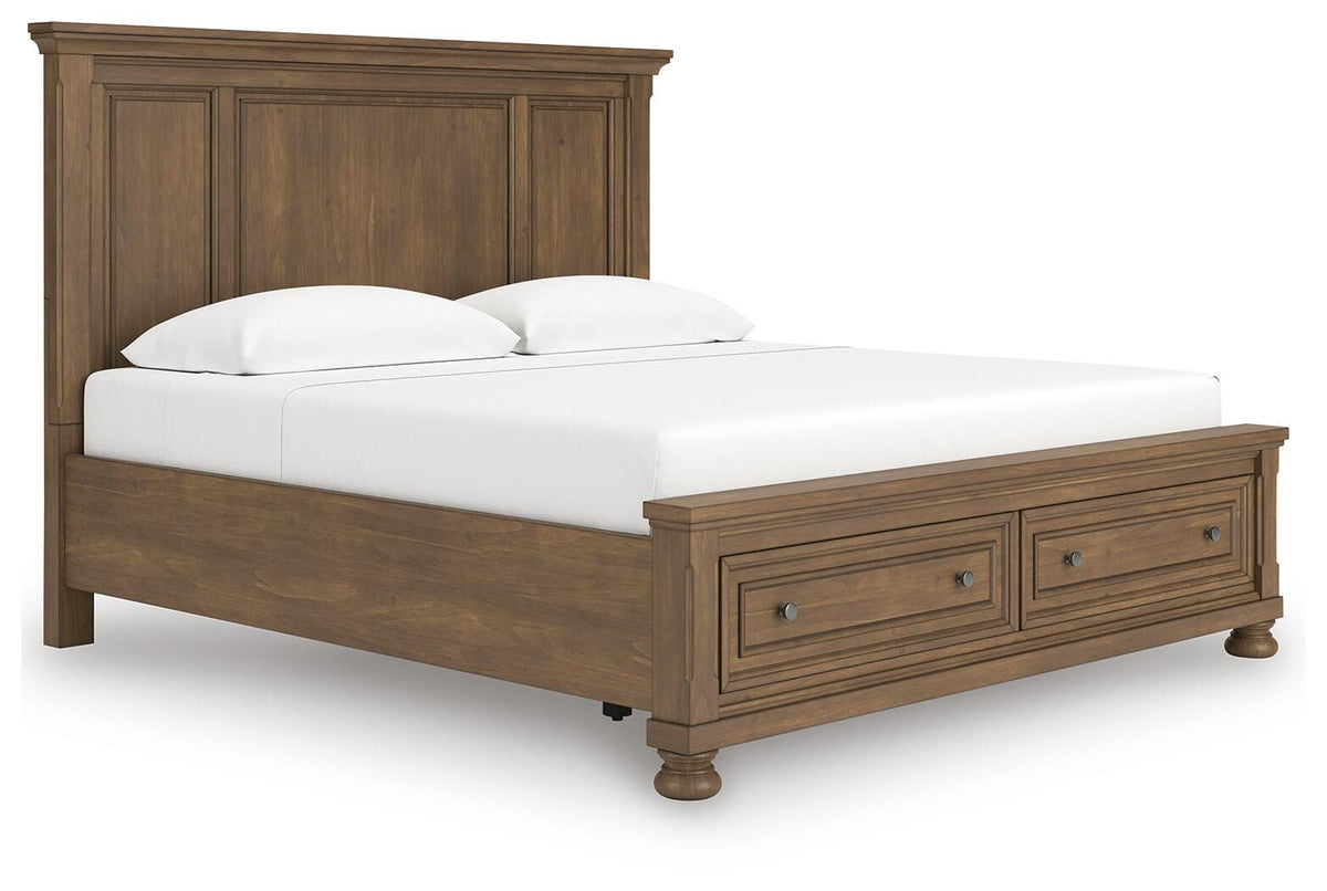 Feddinger King Panel Storage Bed, Dresser, Mirror, Chest and Nightstand