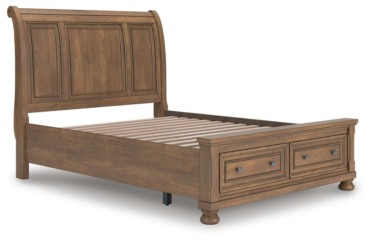 Feddinger Queen Sleigh Bed, Dresser, Mirror, Chest and Nightstand