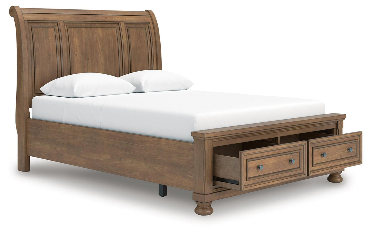 Feddinger Queen Sleigh Bed, Dresser, Mirror, Chest and Nightstand
