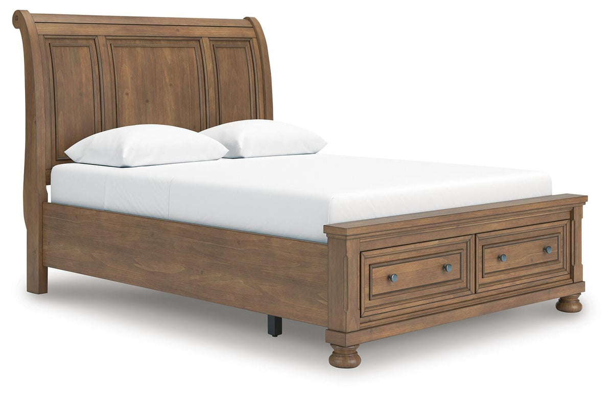 Feddinger Queen Sleigh Bed, Dresser, Mirror, Chest and Nightstand