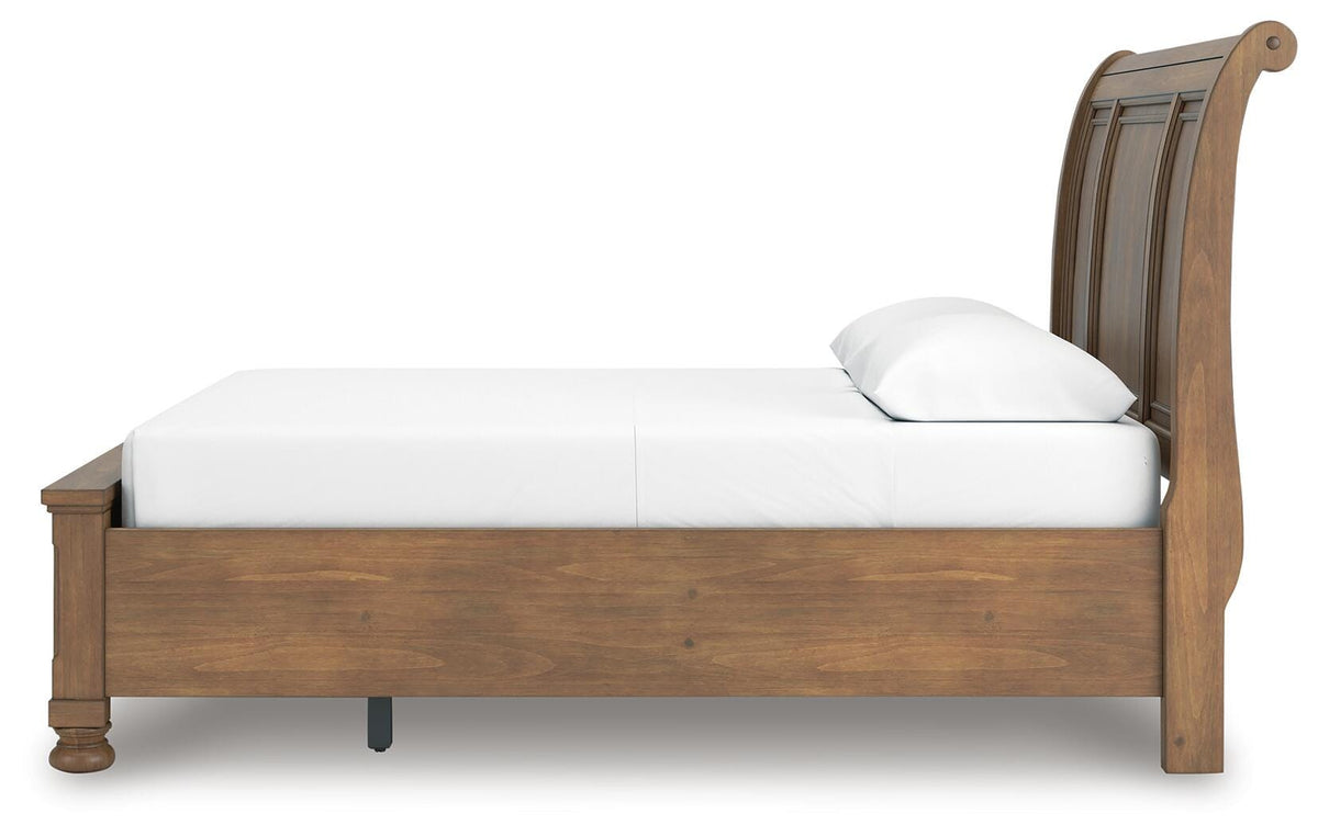 Feddinger Queen Sleigh Bed, Dresser, Mirror, Chest and Nightstand