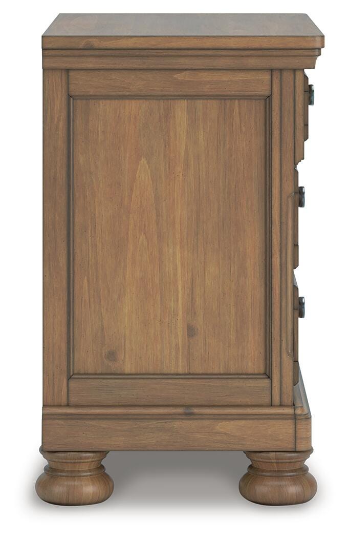 Feddinger Queen Panel Bed, Dresser, Mirror, Chest and Nightstand