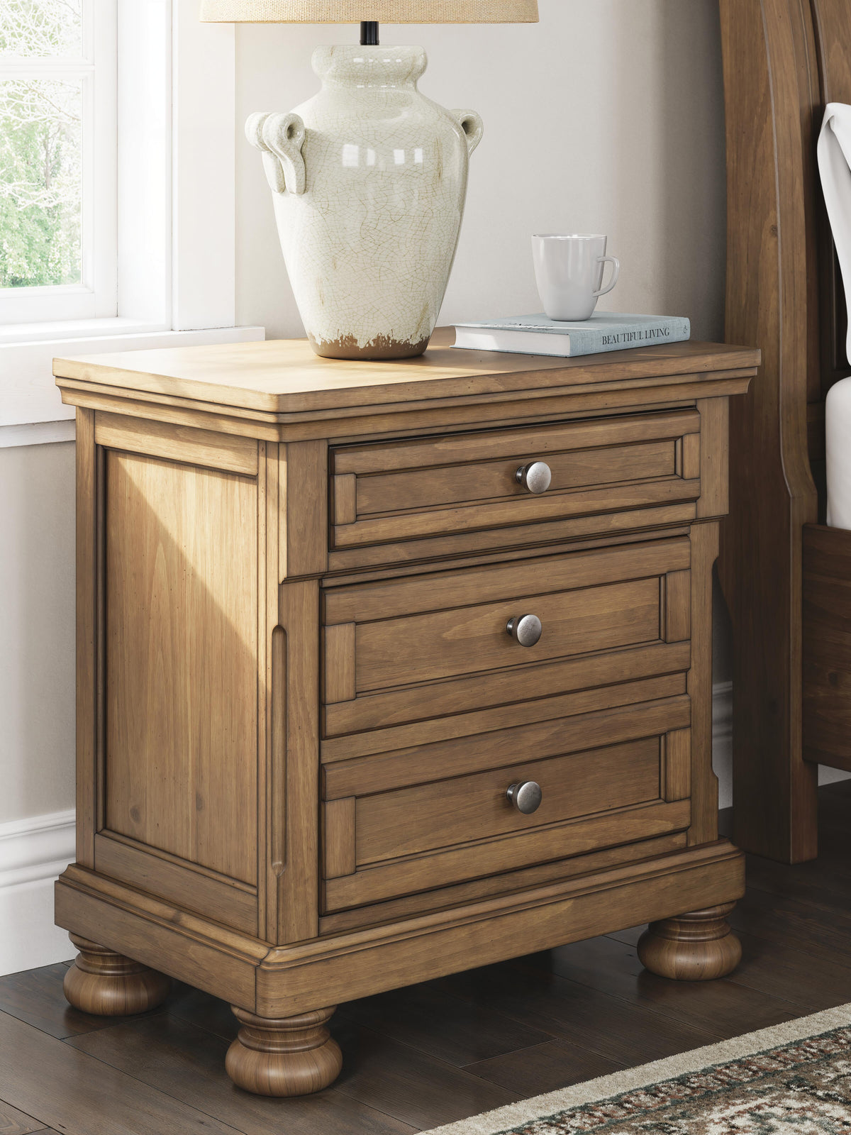 Feddinger King Panel Storage Bed, Dresser, Mirror, Chest and Nightstand