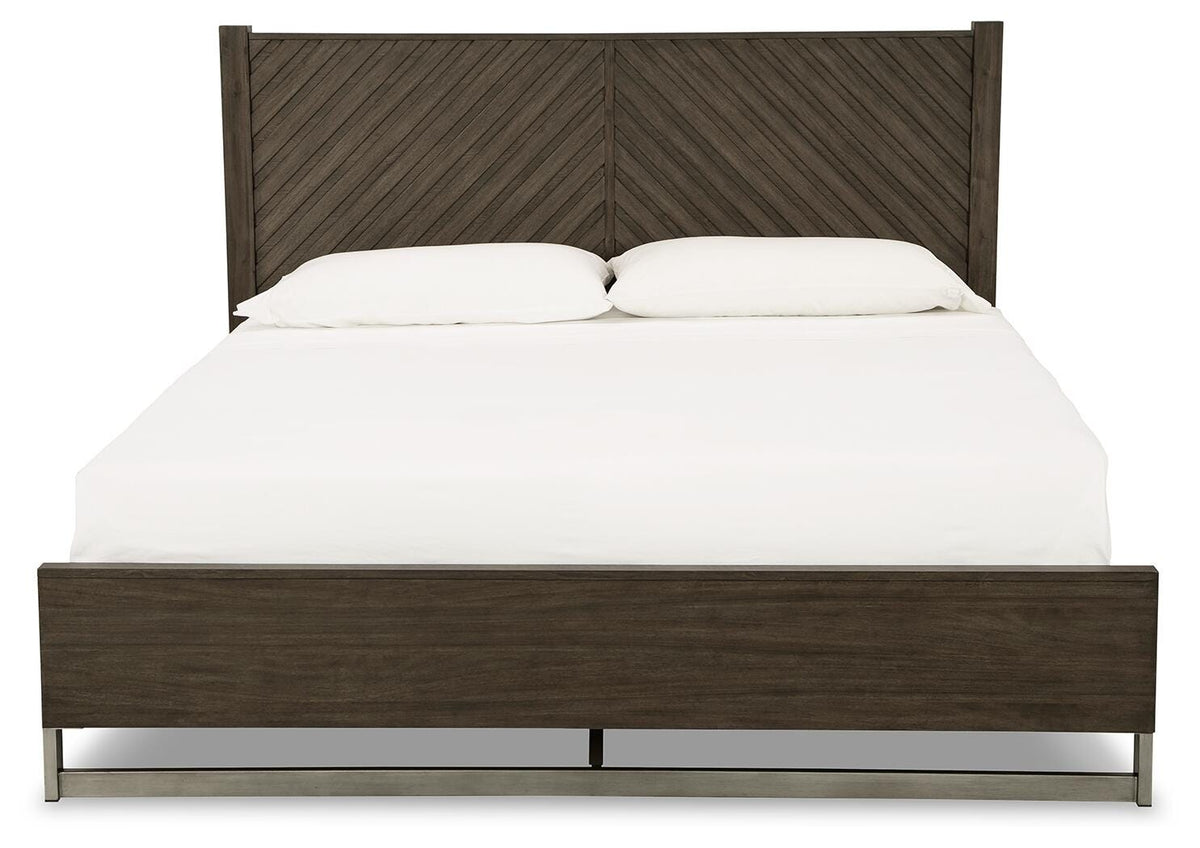 Arkenton King Panel Bed, Dresser and Mirror