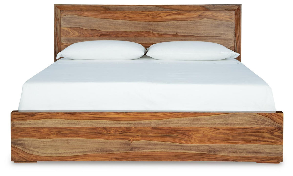 Dressonni King Panel Bed, Dresser and Mirror