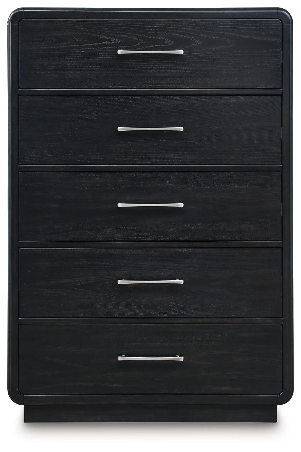 Rowanbeck King Panel Bed, Dresser, Mirror, Chest and Nightstand