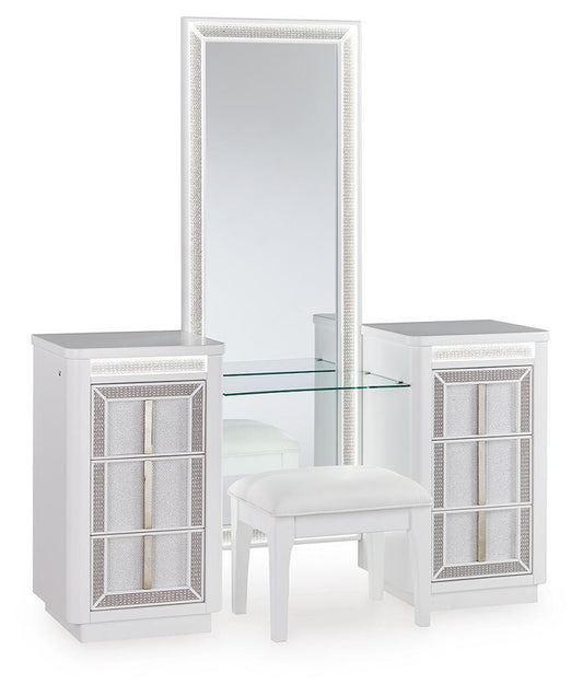 Chalanna Vanity, Mirror and Stool