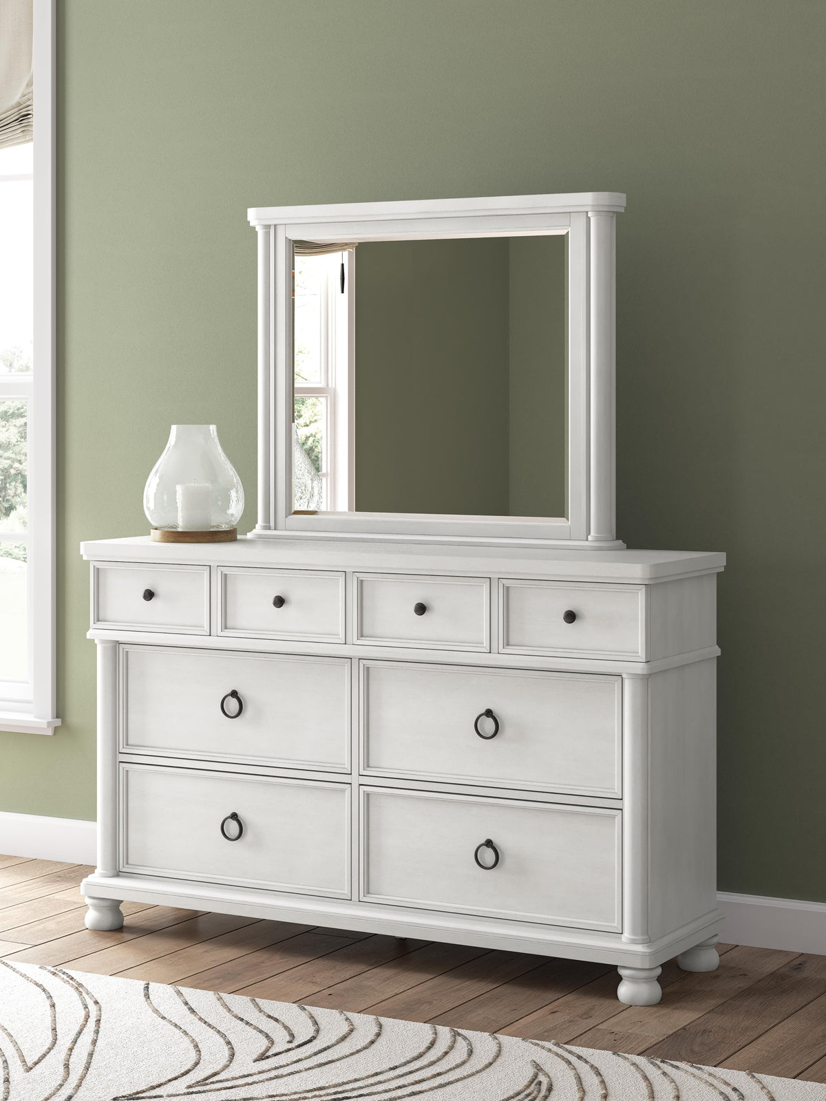 Rowlenstown Queen Poster Bed, Dresser and Mirror