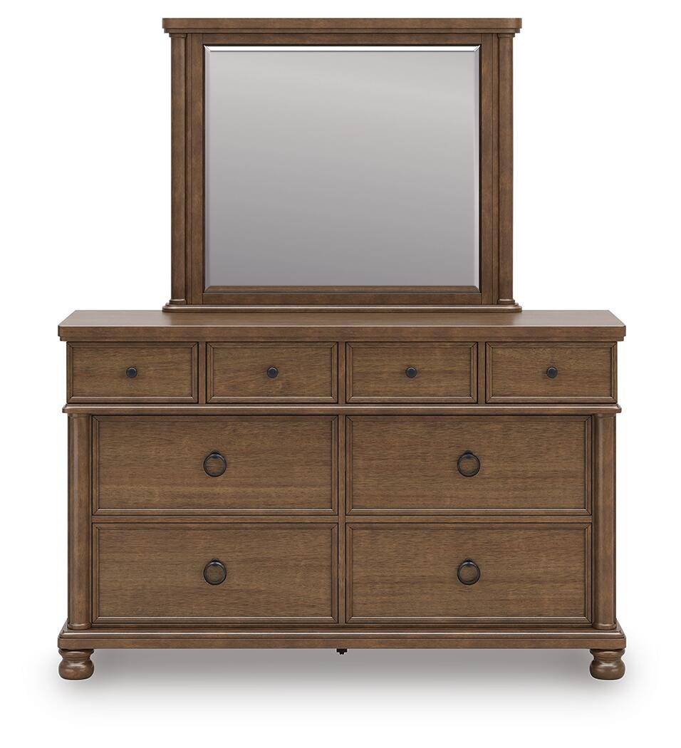 Rowlenstown Queen Poster Bed, Dresser and Mirror