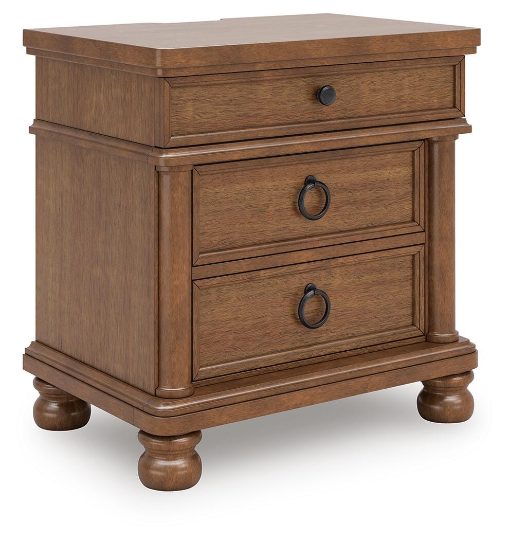 Rowlenstown King Poster Bed, Dresser and 2 Nightstands