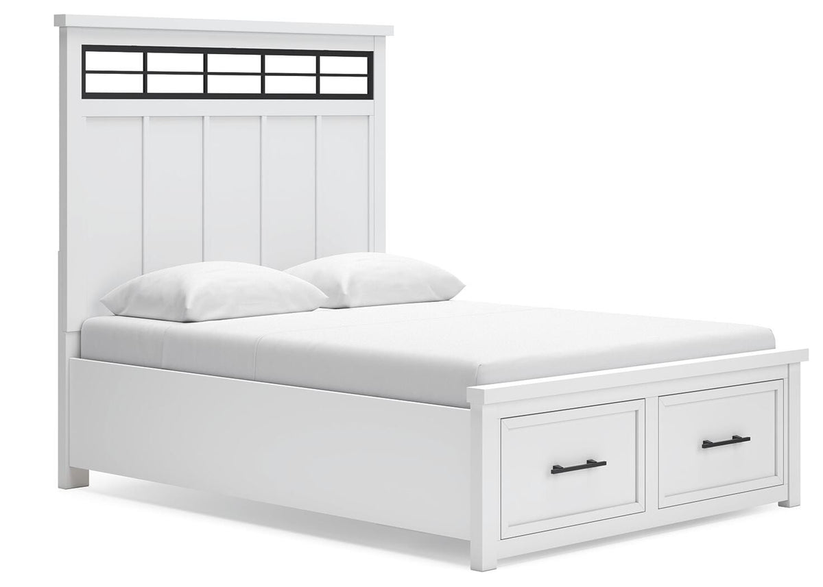Ashbryn Queen Panel Storage Bed, Dresser, Mirror and 2 Nightstands