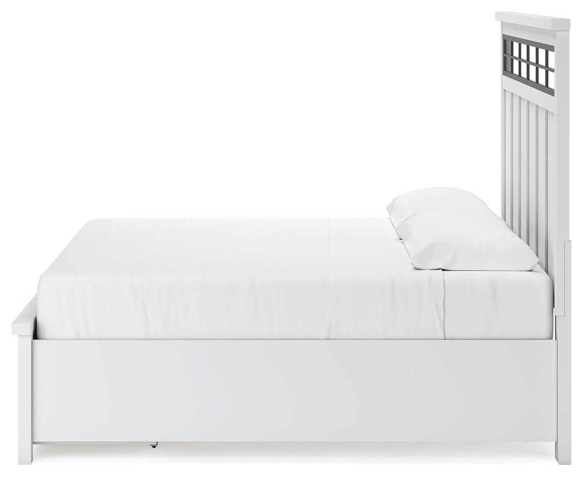 Ashbryn King Panel Bed, Dresser, Mirror and 2 Nightstands