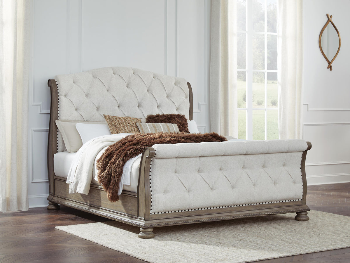 Ardenfield King Sleigh Bed, Dresser, Mirror and Nightstand